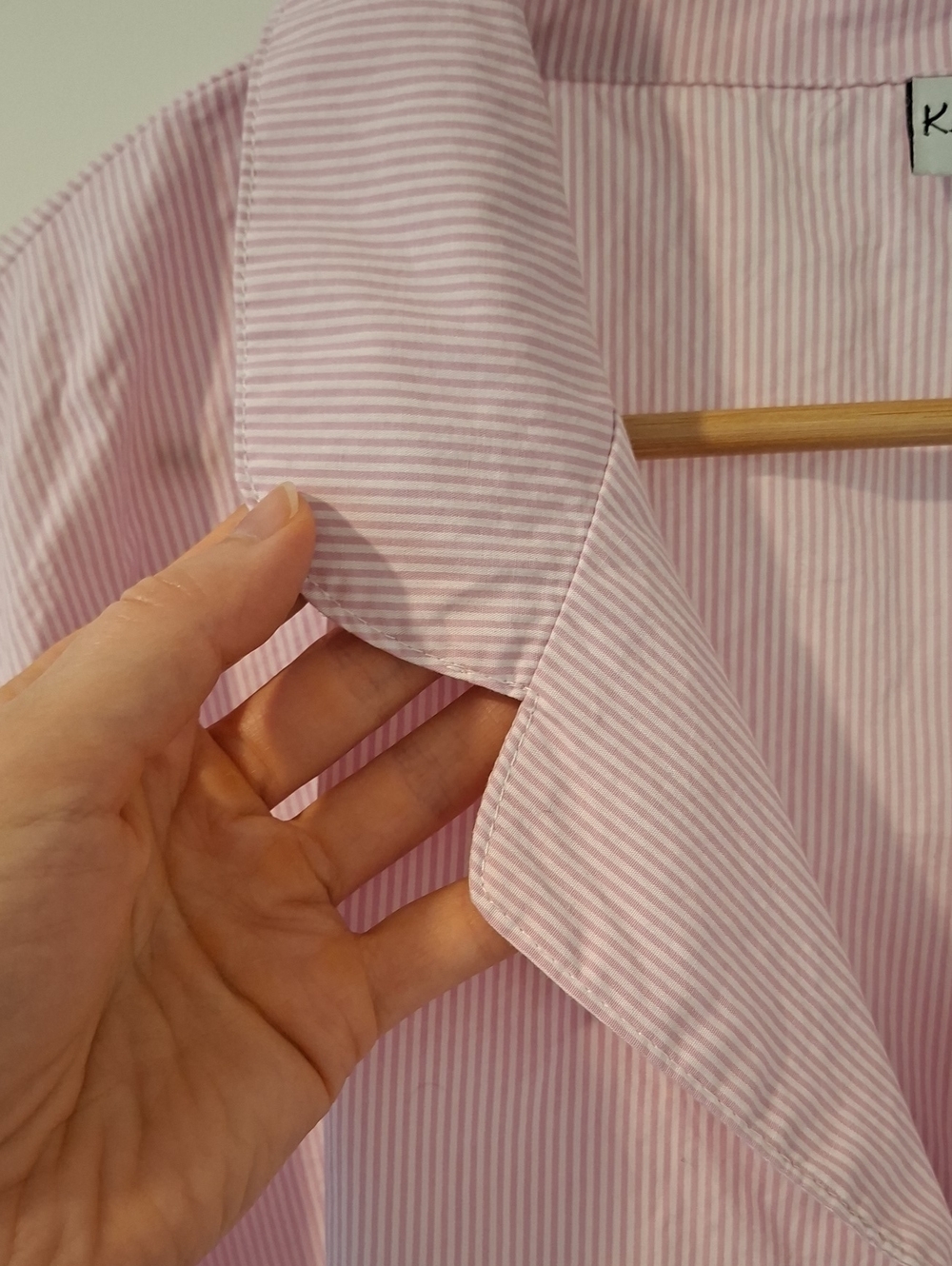 Keith Haring Pink & White Striped 'Love' Embroidered Pajama-style Top (Size XXL) - Picture 2 of 7